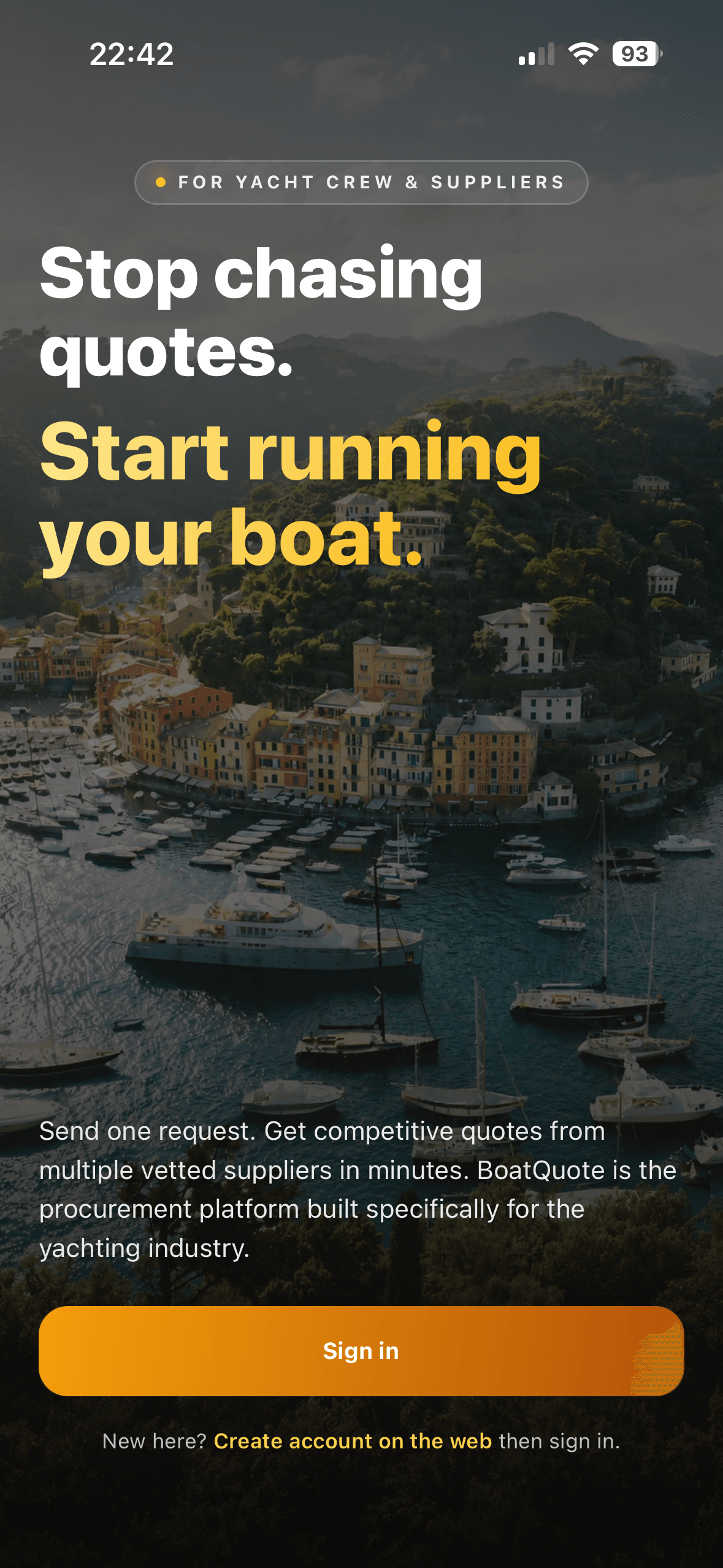 The BoatQuote iPhone app